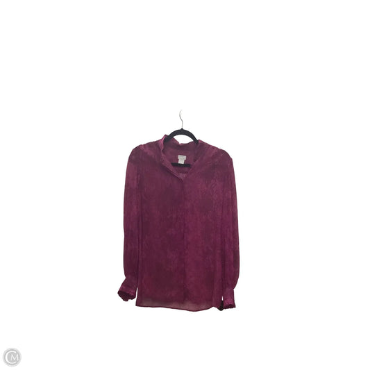 Blouse Long Sleeve By Chicos In Pink, Size: M