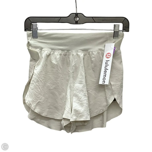 Athletic Shorts By Lululemon In Cream, Size: 2