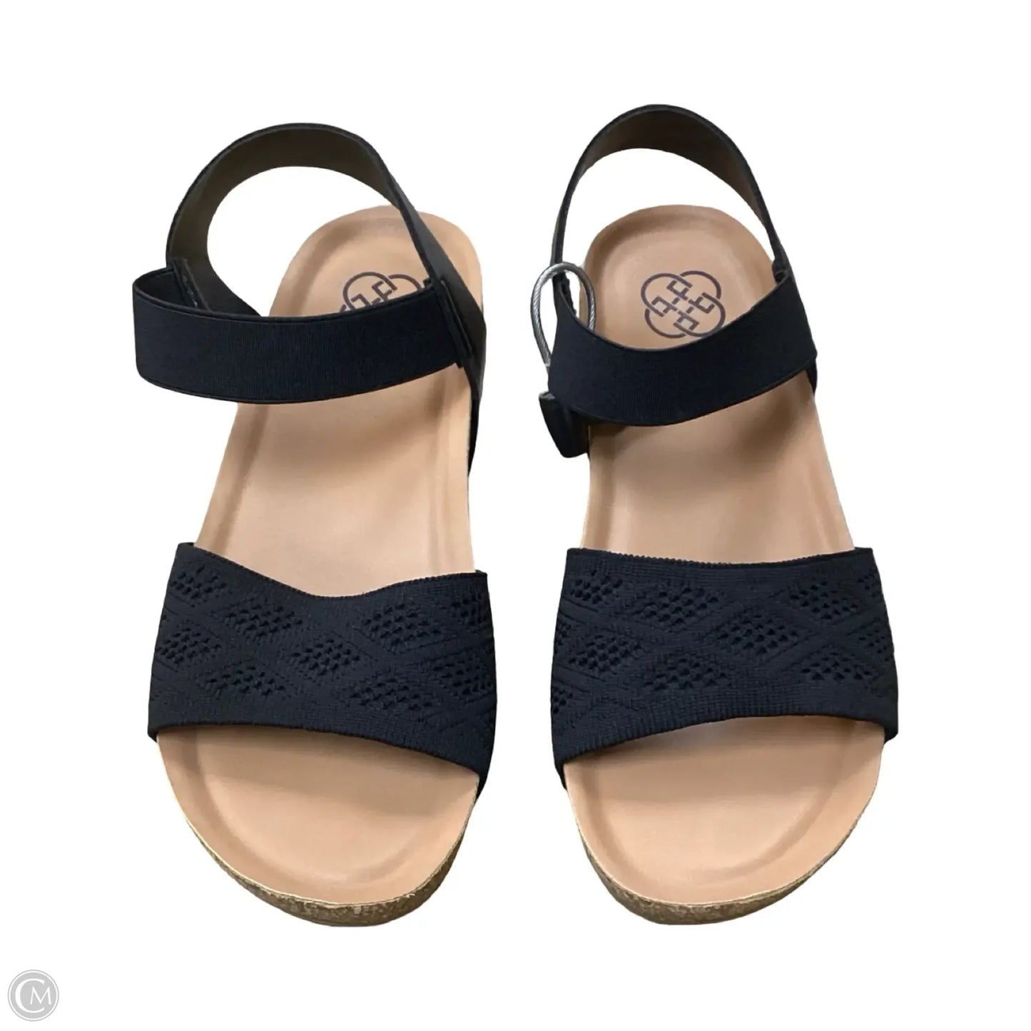 Sandals Heels Wedge By Daisy Fuentes In Black, Size: 6