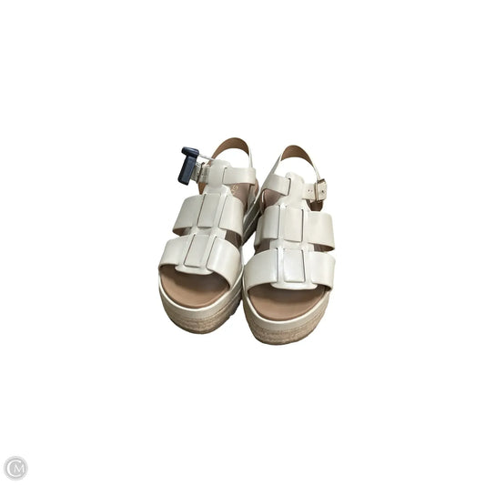Sandals Heels Platform By Soda In Cream, Size: 8.5