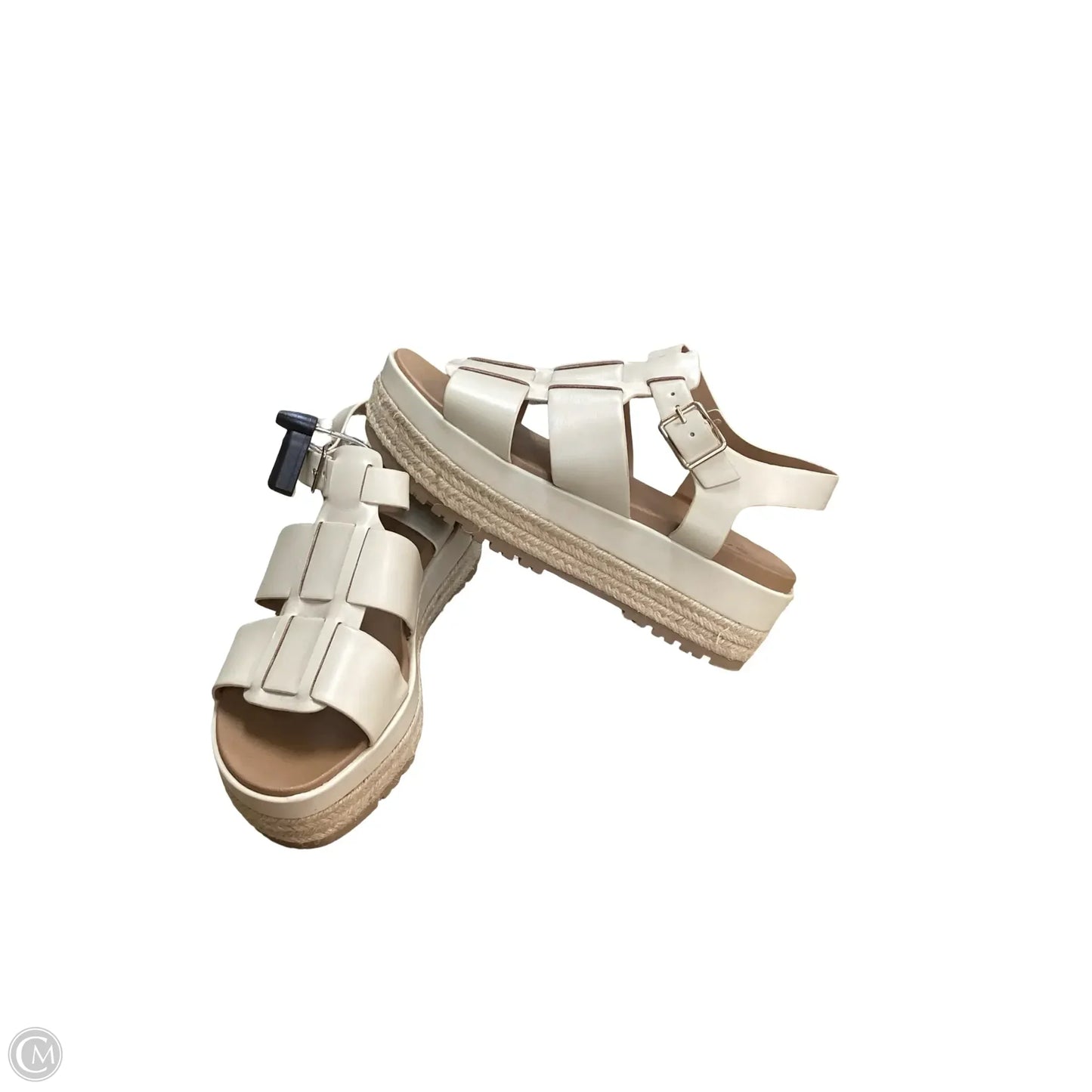 Sandals Heels Platform By Soda In Cream, Size: 8.5