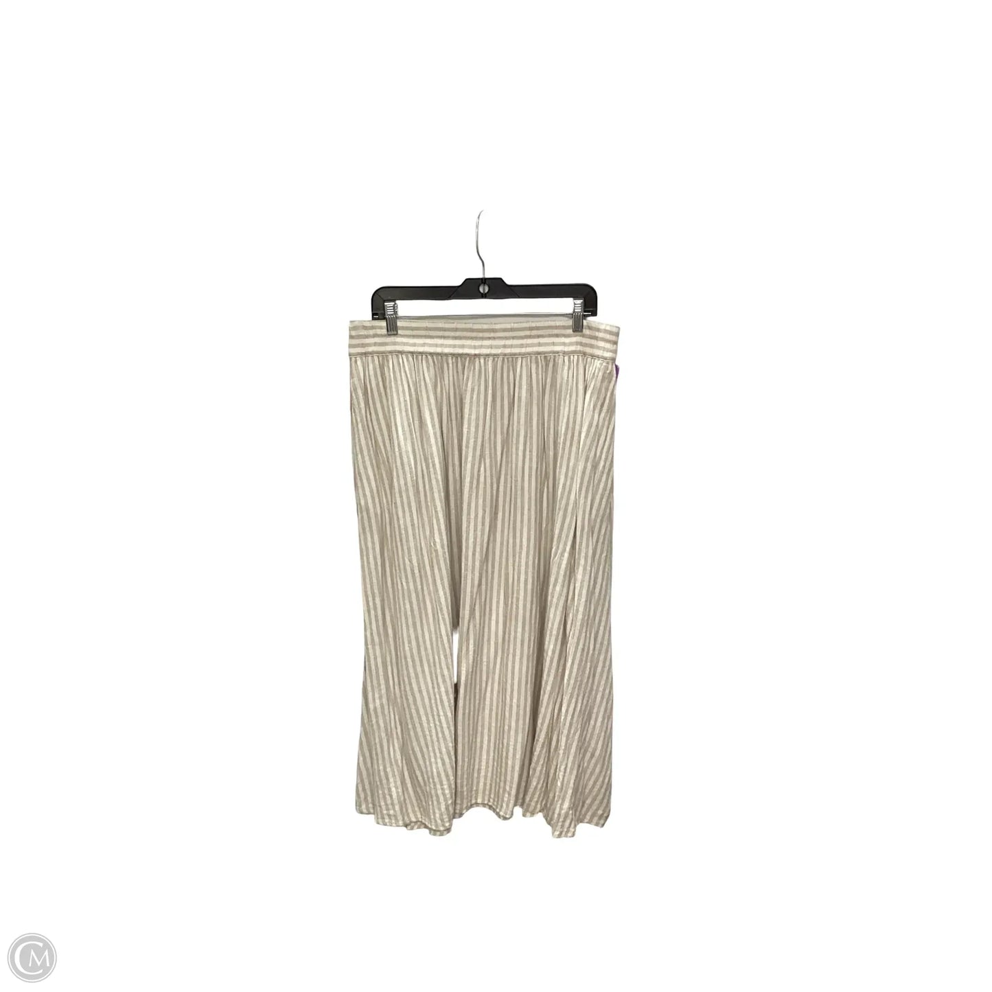Skirt Midi By A New Day In Striped Pattern, Size: L