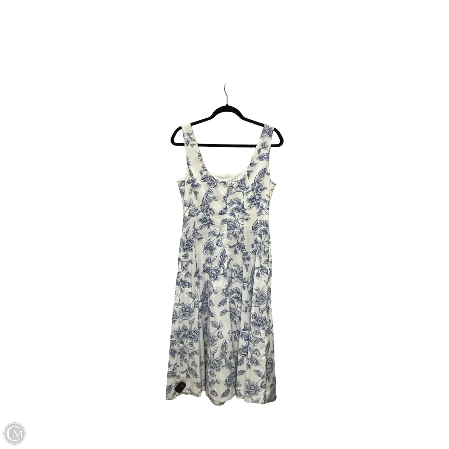 Dress Casual Midi By Joie In Blue & White, Size: 10