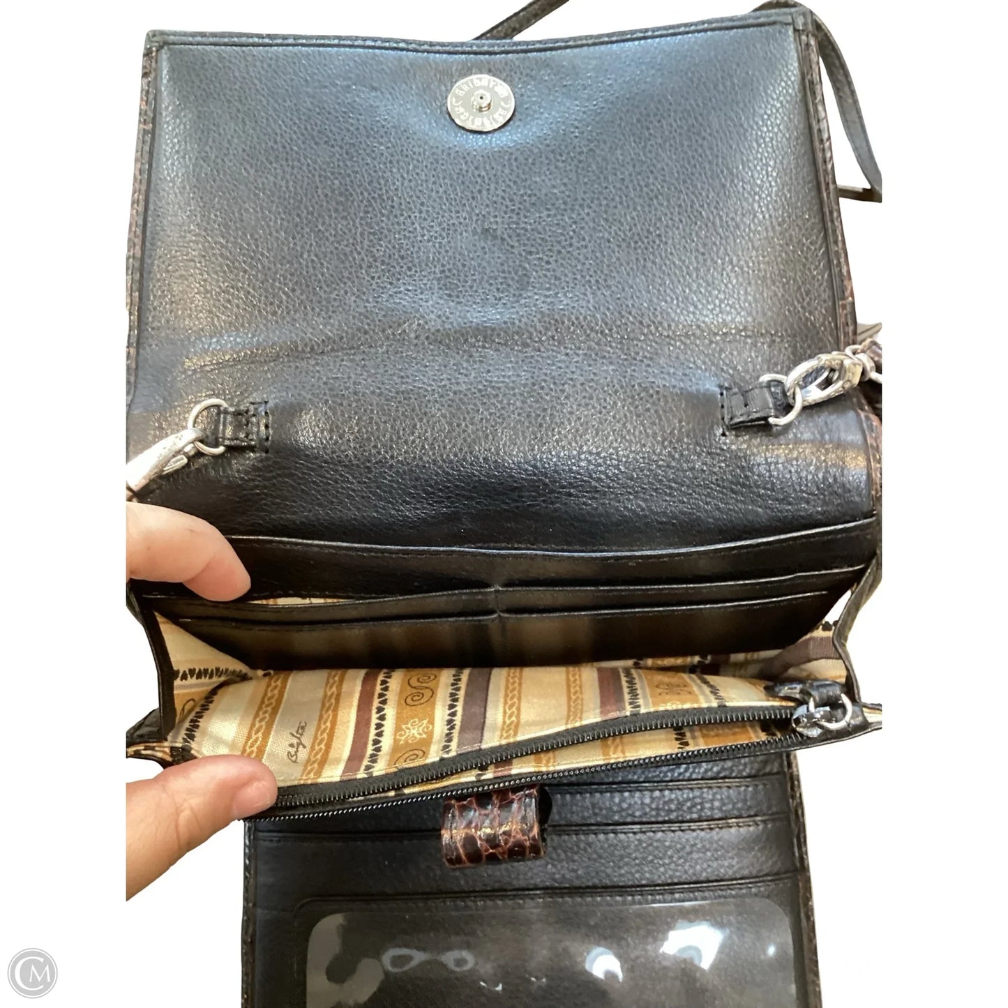 Crossbody Leather By Brighton, Size: Medium