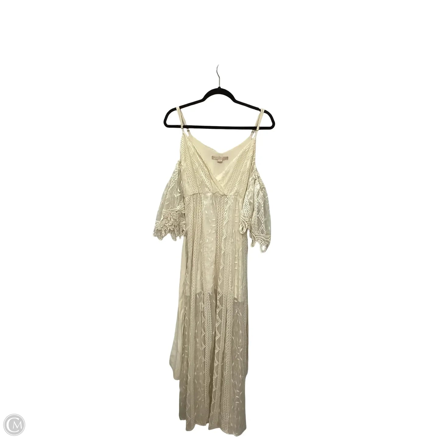 Dress Casual Maxi By Champagne & Strawberry In Cream, Size: S