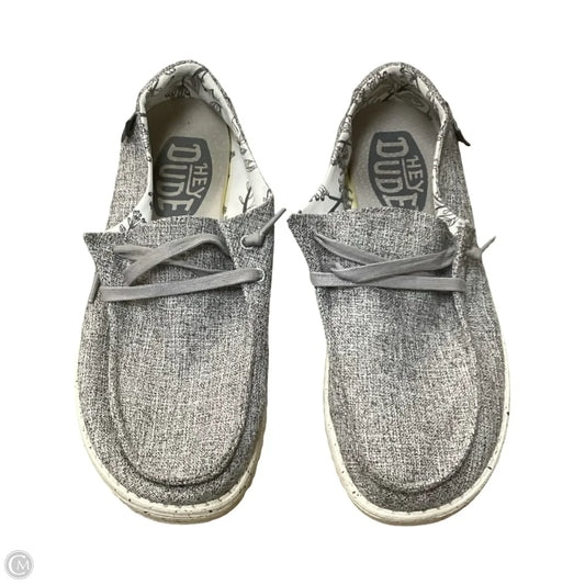 Shoes Flats By Hey Dude In Grey, Size: 8