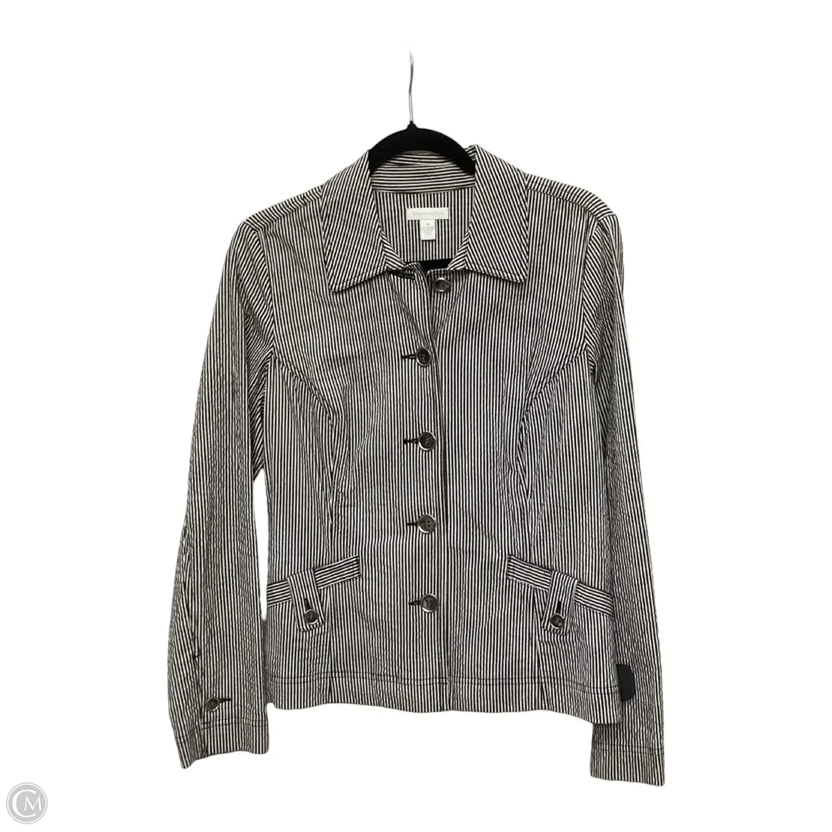 Blazer By Charter Club In Striped Pattern, Size: M