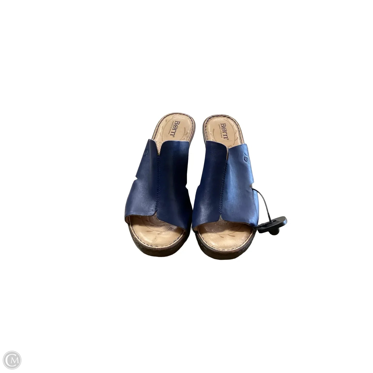 Sandals Heels Block By Born In Navy, Size: 10
