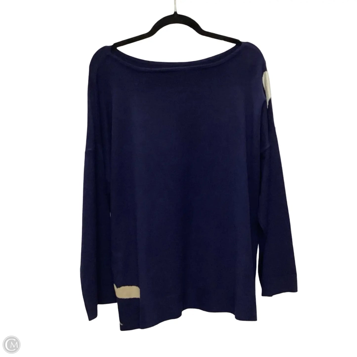 Blouse 3/4 Sleeve By Chicos In Navy, Size: 4