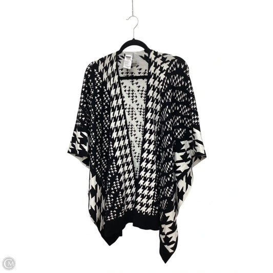 Sweater Cardigan By Chicos In Black & White, Size: S