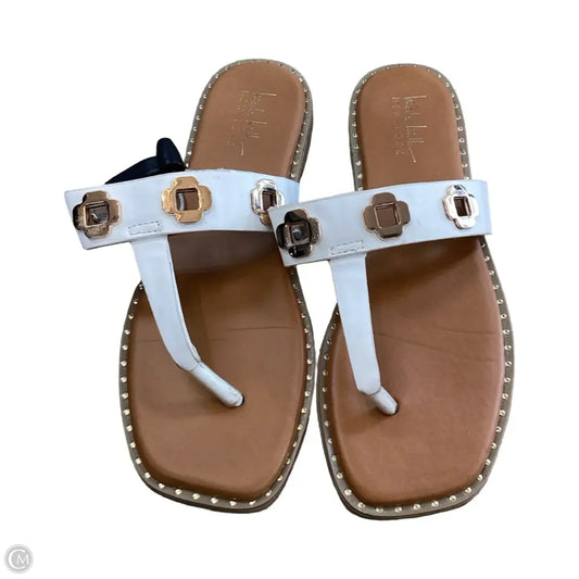 Sandals Flats By Nicole Miller In White, Size: 7.5