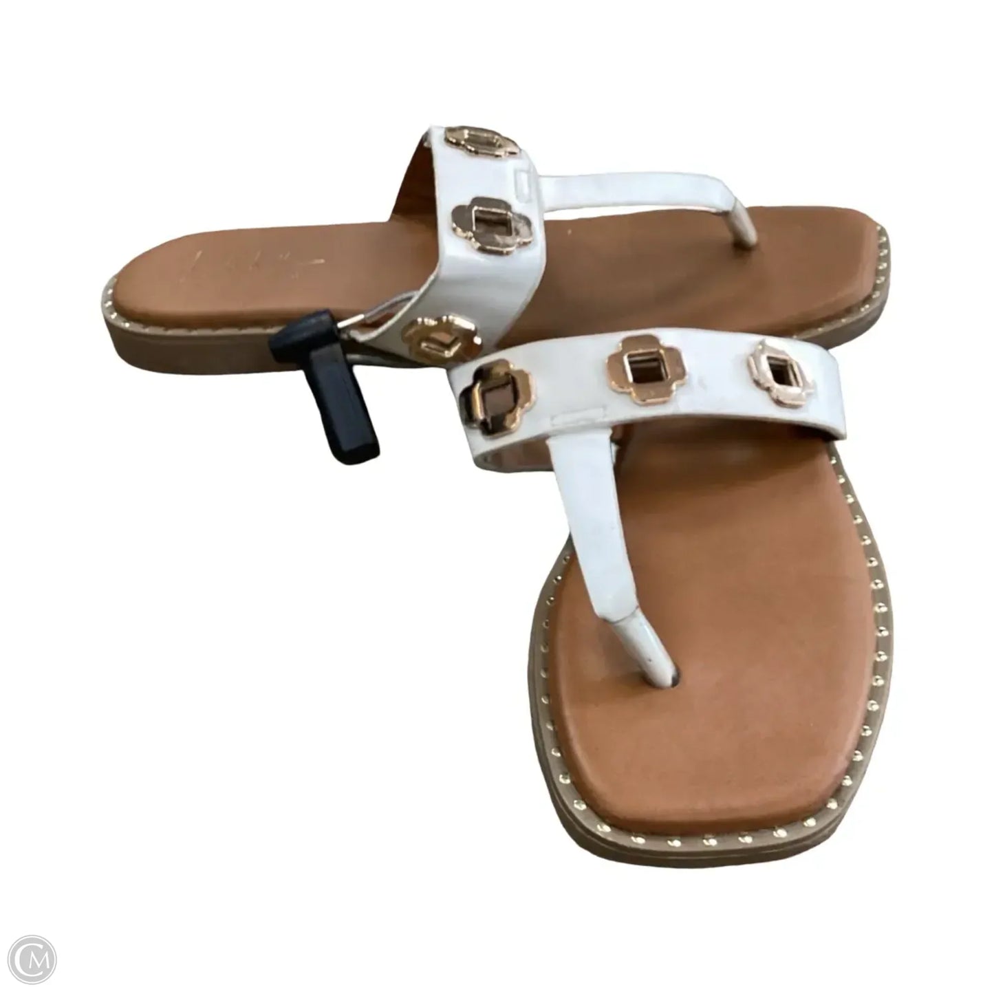 Sandals Flats By Nicole Miller In White, Size: 7.5