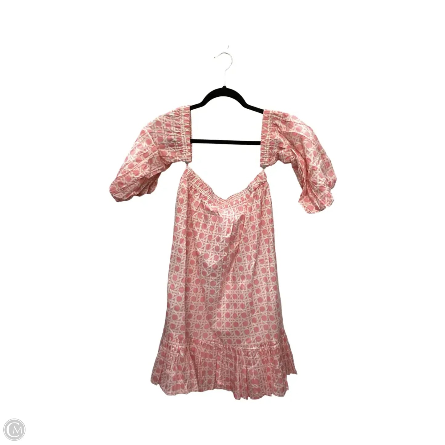 Dress Casual Short By FANCY In Pink & White, Size: M