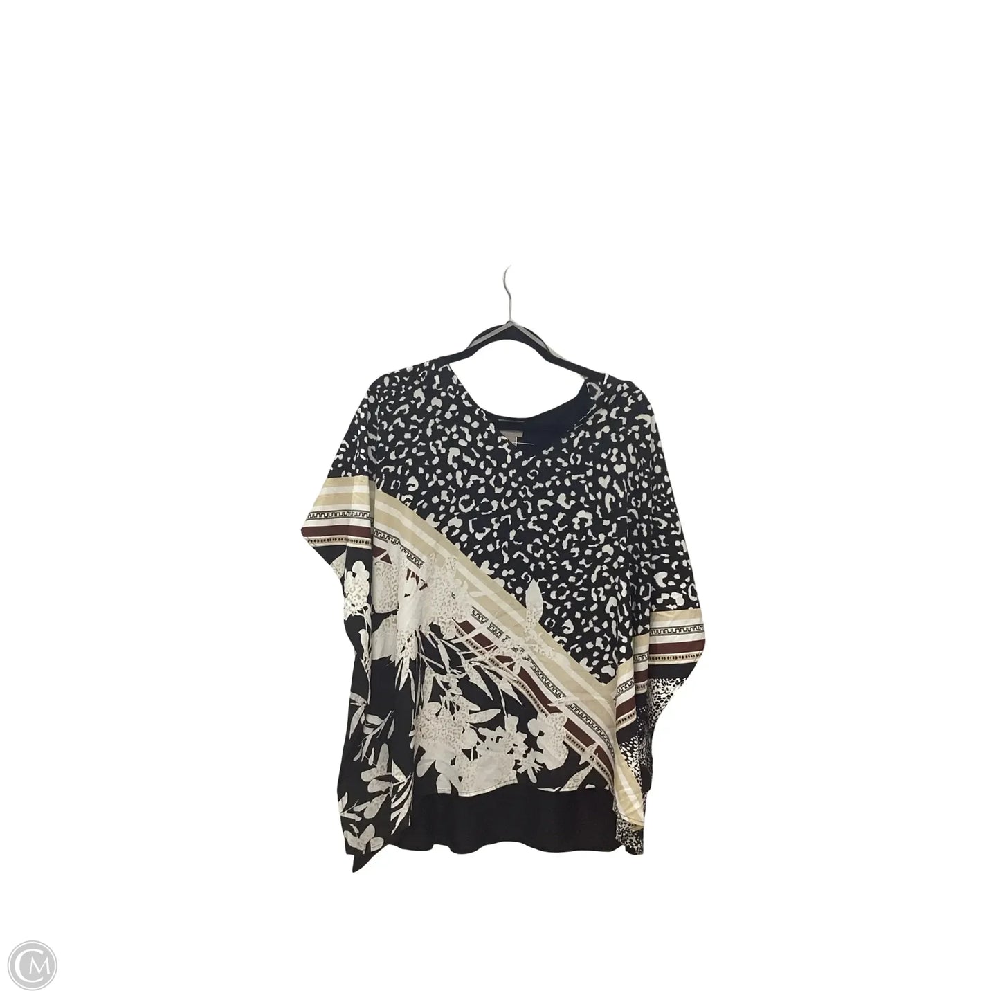 Blouse Short Sleeve By Chicos In Animal Print, Size: S