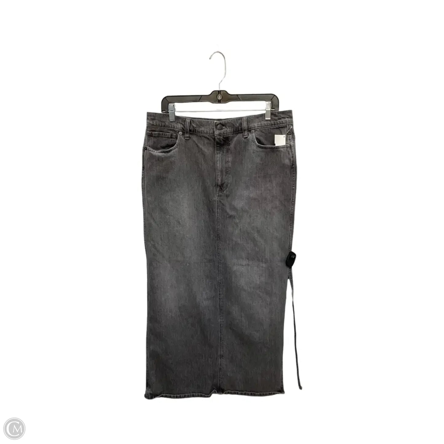 Skirt Maxi By Madewell In Black Denim, Size: 12