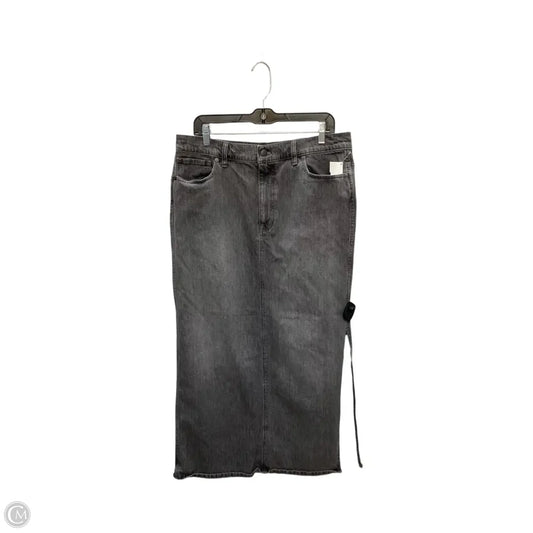 Skirt Maxi By Madewell In Black Denim, Size: 12
