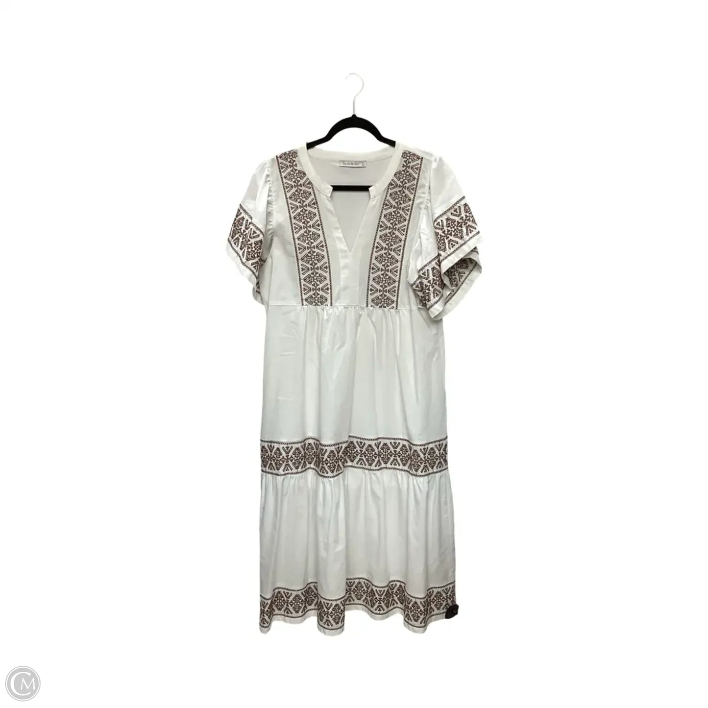 Dress Casual Maxi By See And Be Seen In White, Size: L