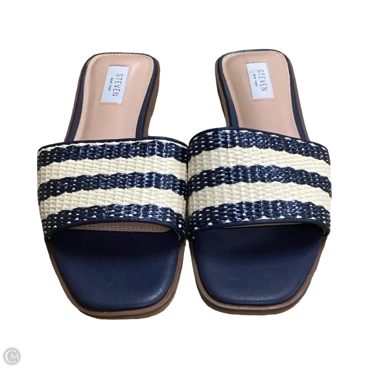 Sandals Flats By Steve Madden In Navy, Size: 9