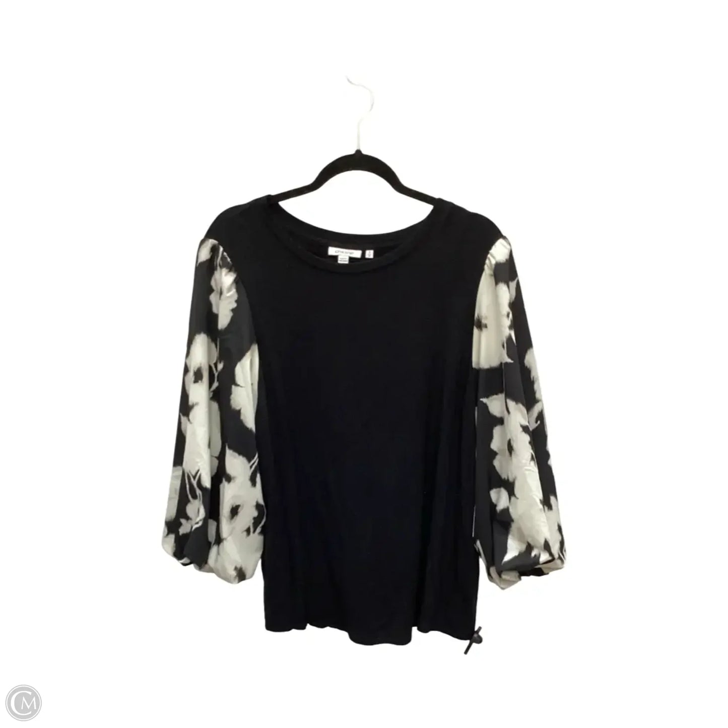 Blouse 3/4 Sleeve By Chicos In Black, Size: Xl