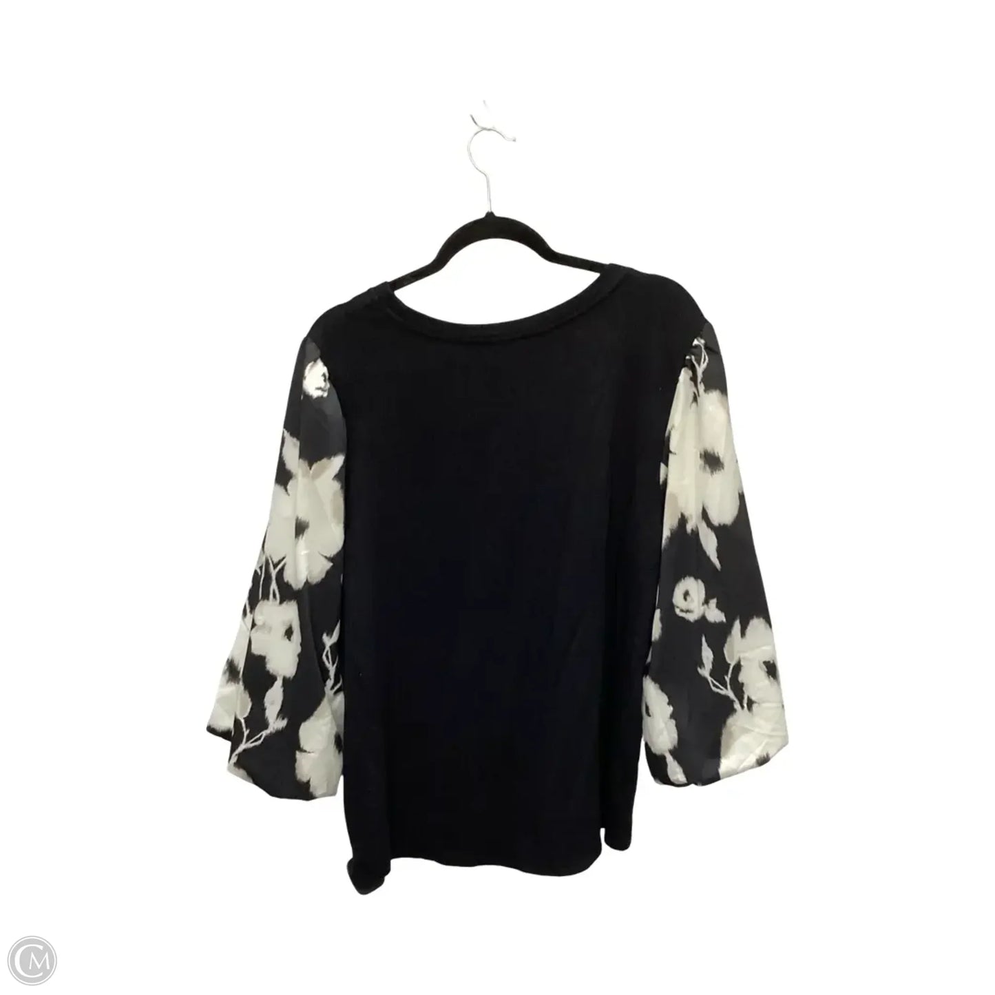 Blouse 3/4 Sleeve By Chicos In Black, Size: Xl