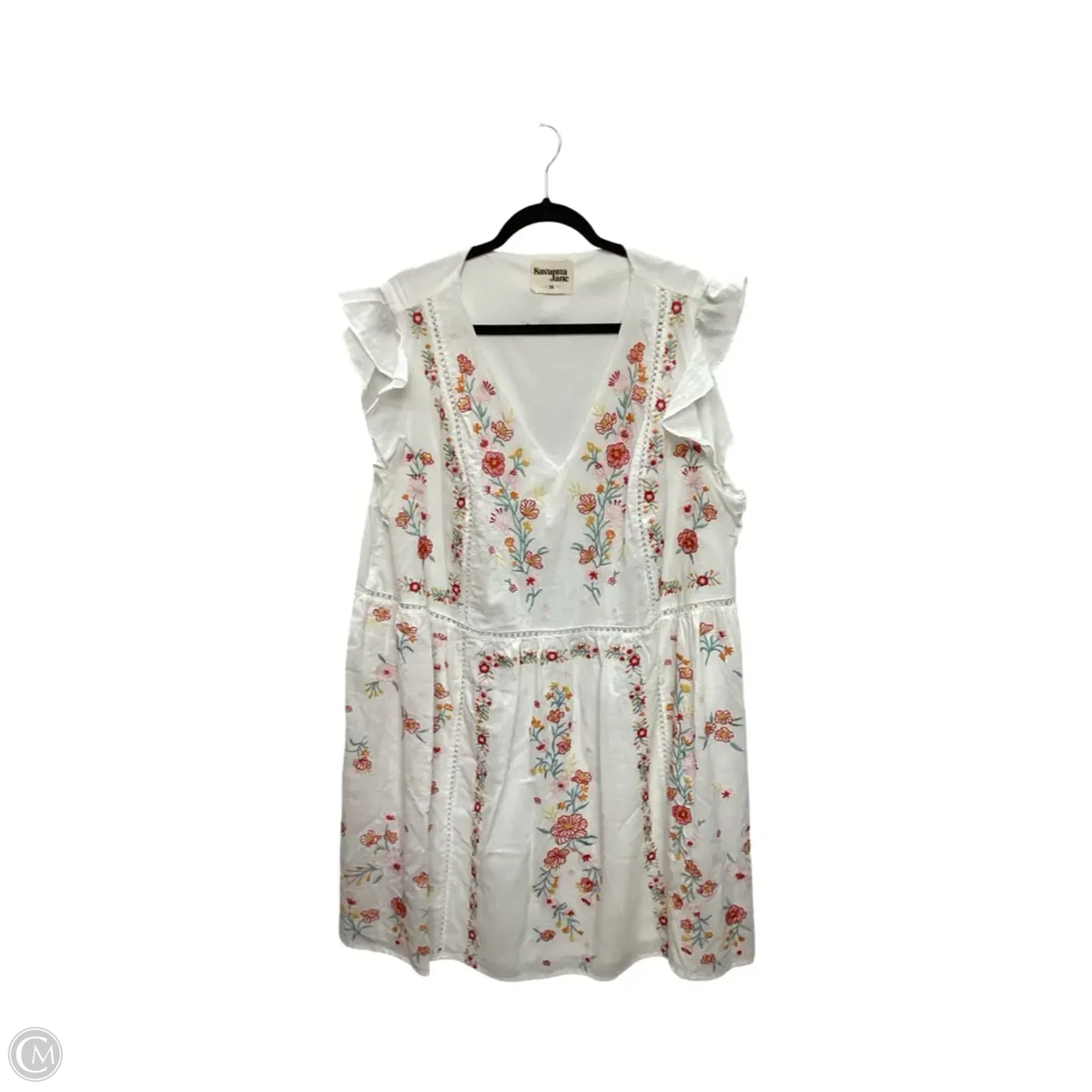 Dress Casual Short By Savanna Jane In Floral Print, Size: 3x