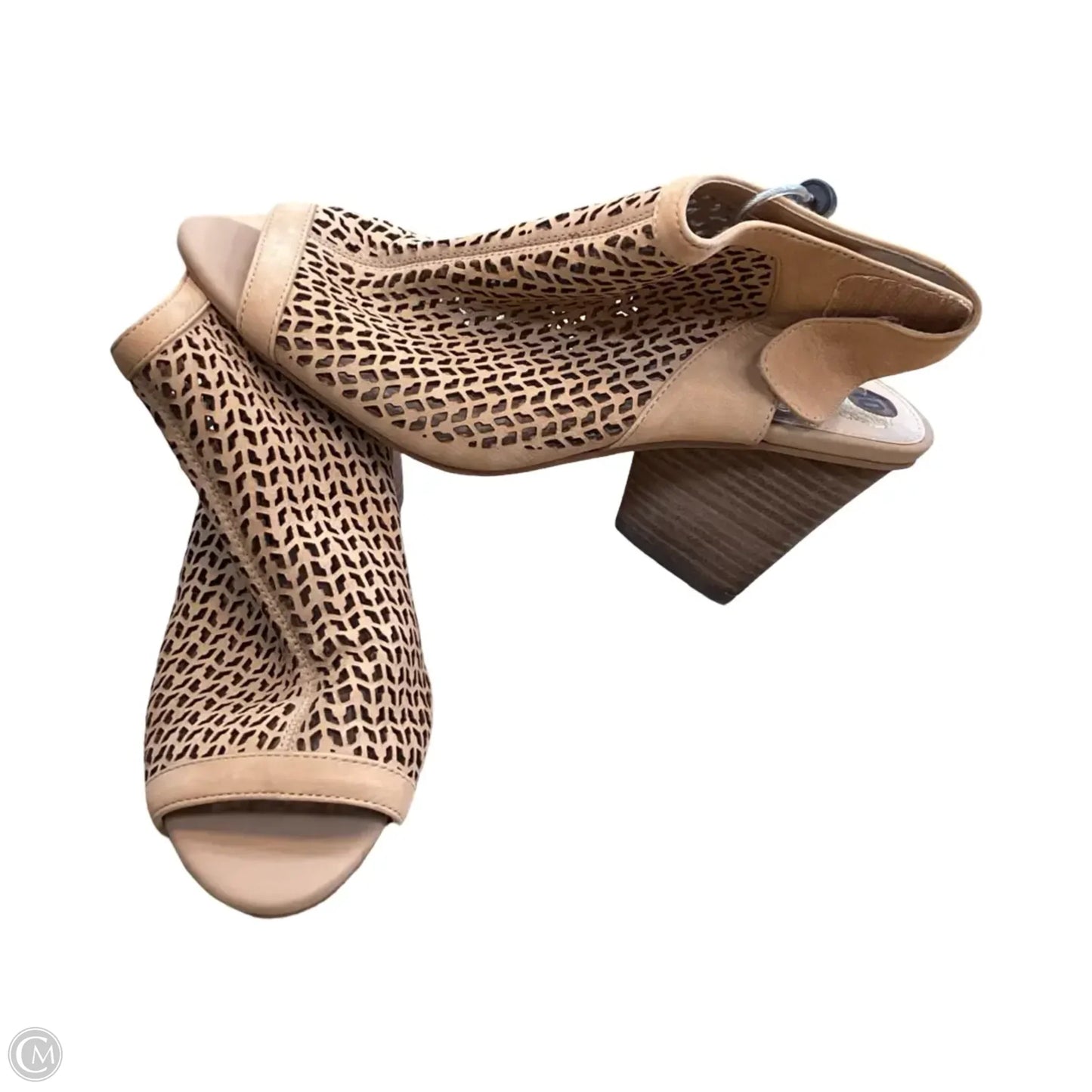 Sandals Heels Block By Vince Camuto In Tan, Size: 10