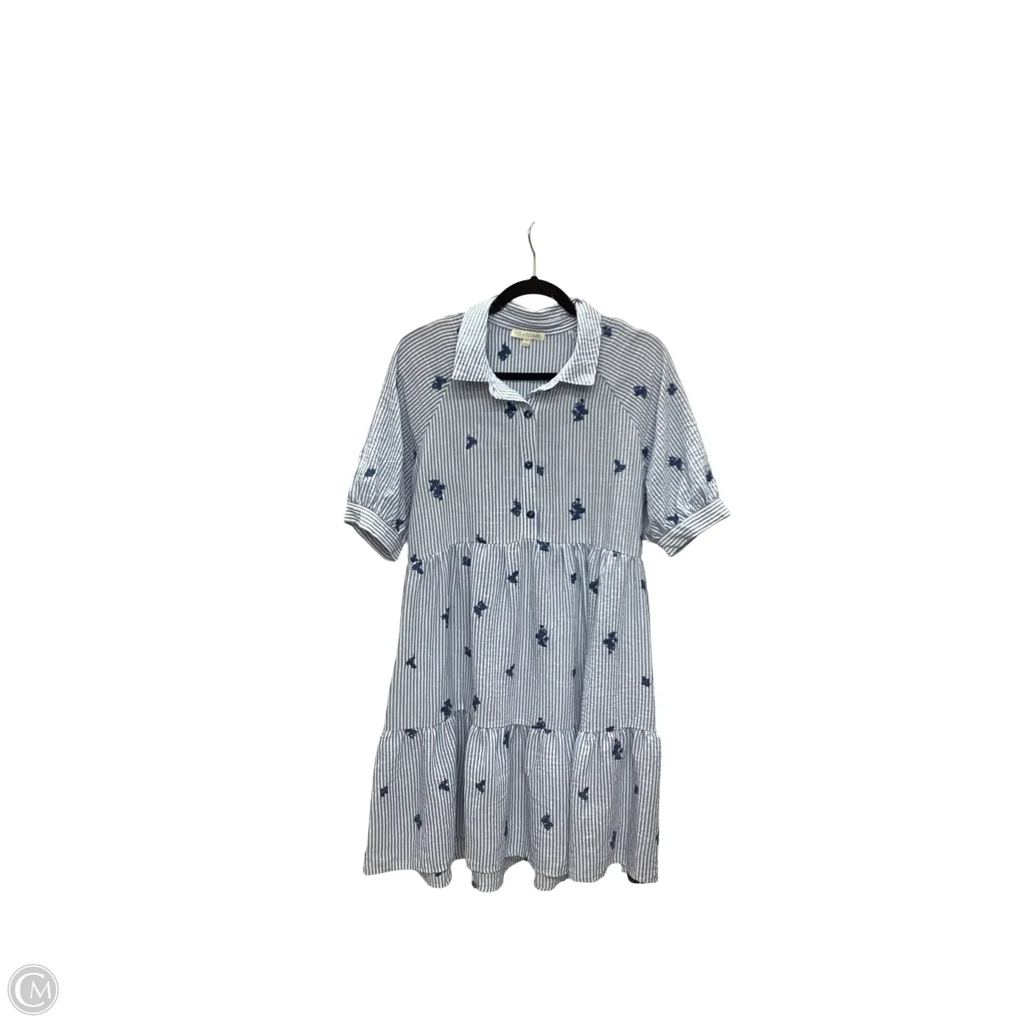 Dress Casual Short By Fig + Flower In Striped Pattern, Size: M