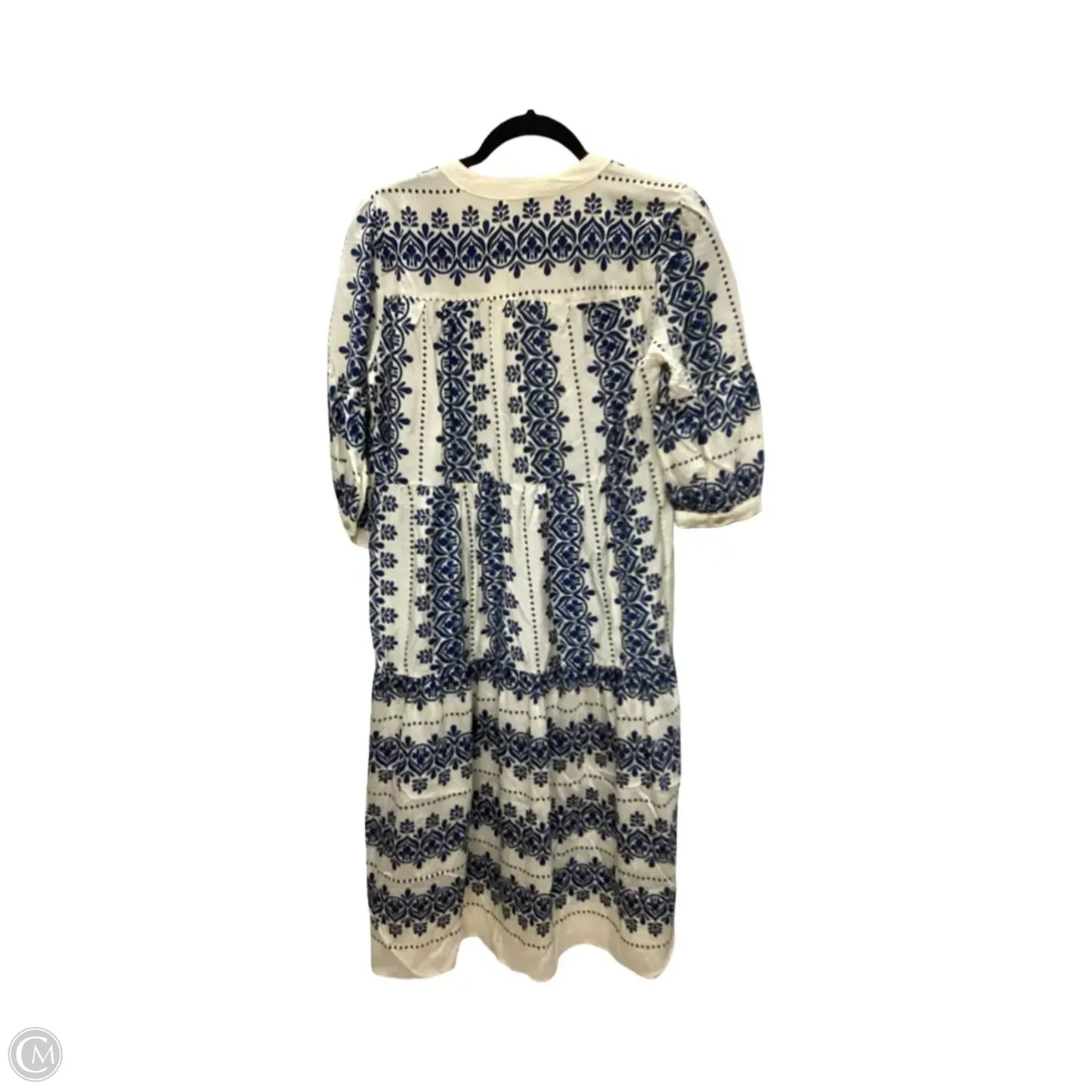 Dress Casual Maxi By Figuero & Flower In Blue & White, Size: S