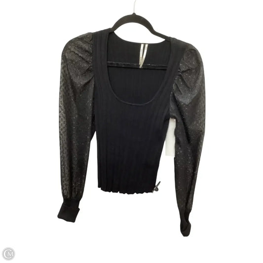 Blouse Long Sleeve By Anthropologie In Black, Size: Xs