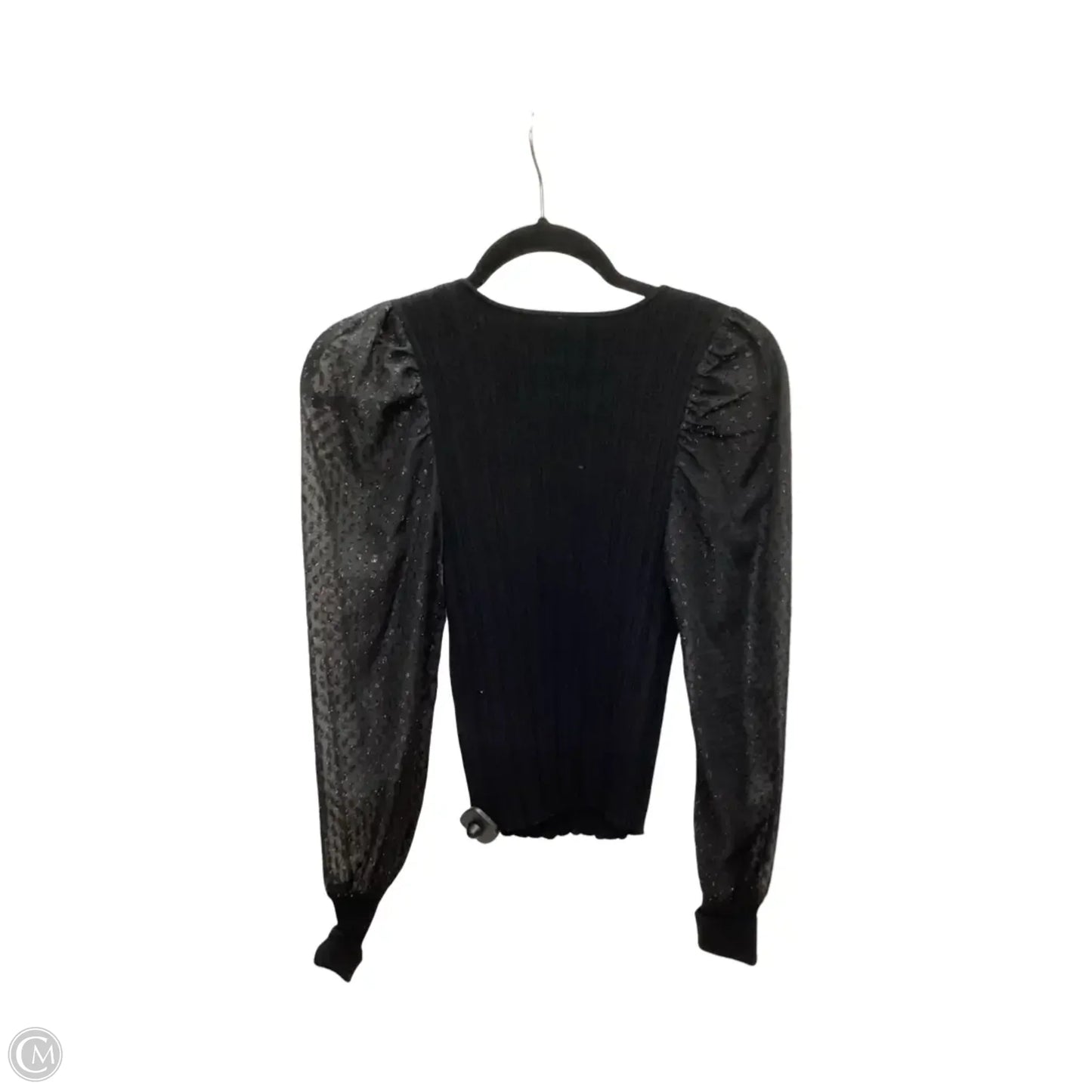 Blouse Long Sleeve By Anthropologie In Black, Size: Xs