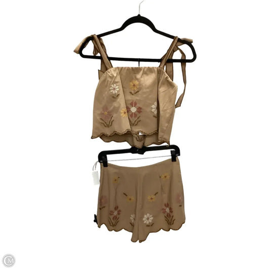 Shorts Set By Mable In Tan, Size: S