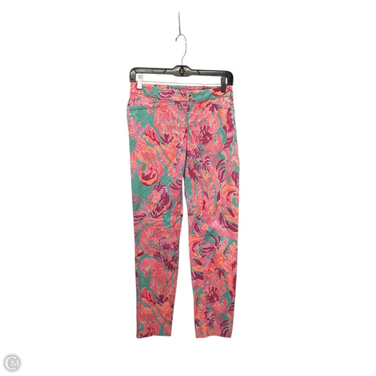 Pants Designer By Lilly Pulitzer In Floral Print, Size: 4