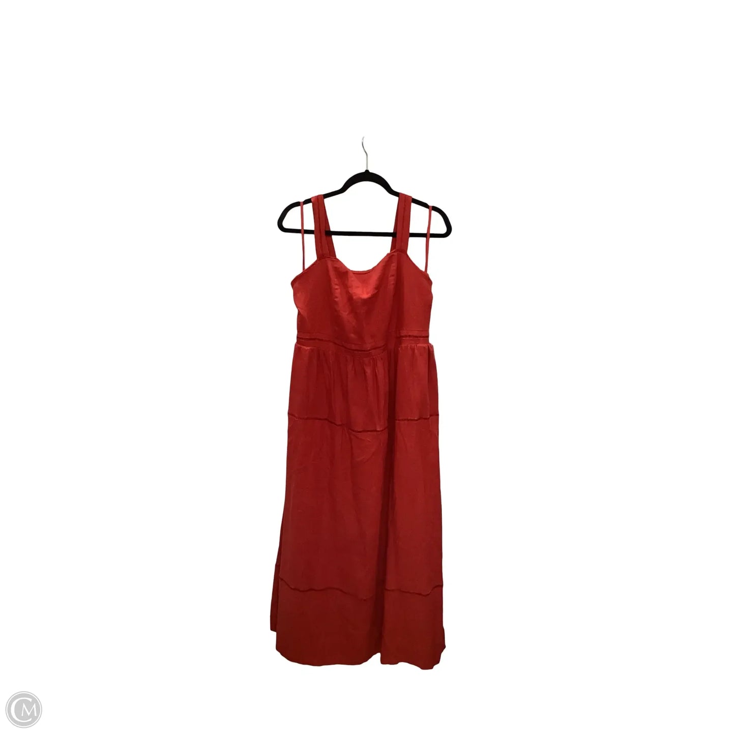 Dress Casual Midi By Lucky Brand In Red, Size: L