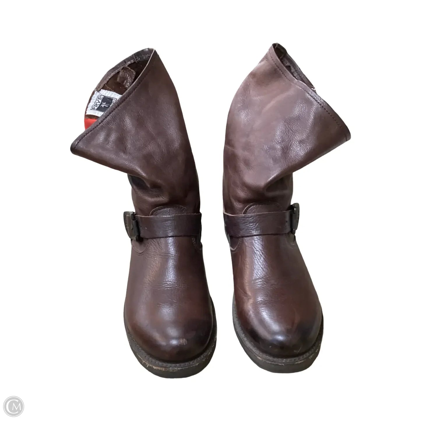Boots Designer By Frye In Brown, Size: 8.5