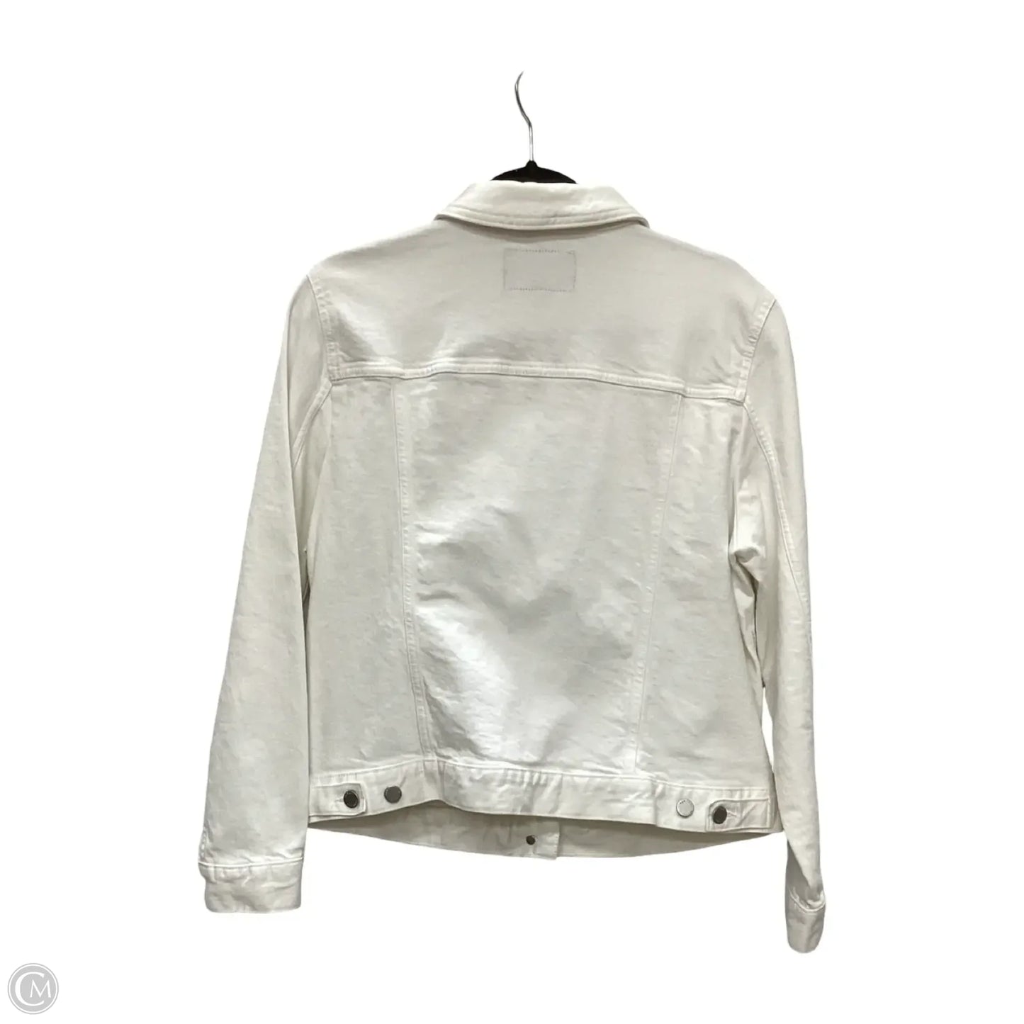 Jacket Denim By Banana Republic In White Denim, Size: L