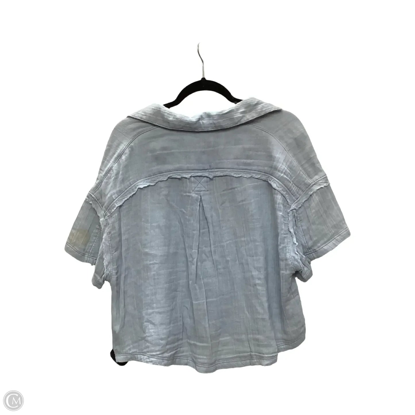 Blouse Short Sleeve By Free People In Blue, Size: M