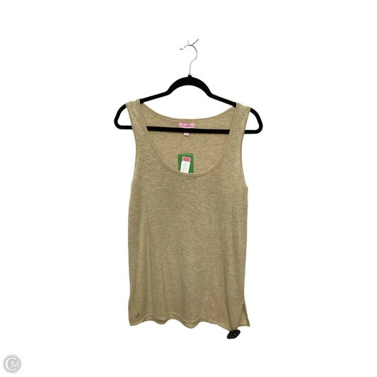 Top Sleeveless Designer By Lilly Pulitzer In Gold, Size: M