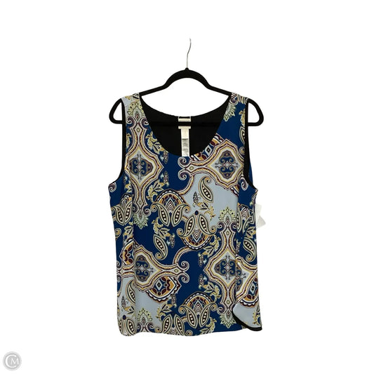Blouse Sleeveless By Chicos In Multi-colored, Size: Xl