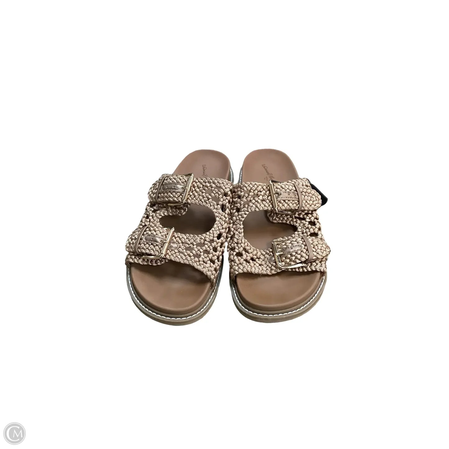 Sandals Flats By Universal Thread In Gold, Size: 9