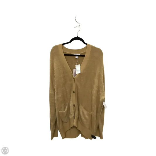 Cardigan By Clothes Mentor In Tan, Size: Xxl