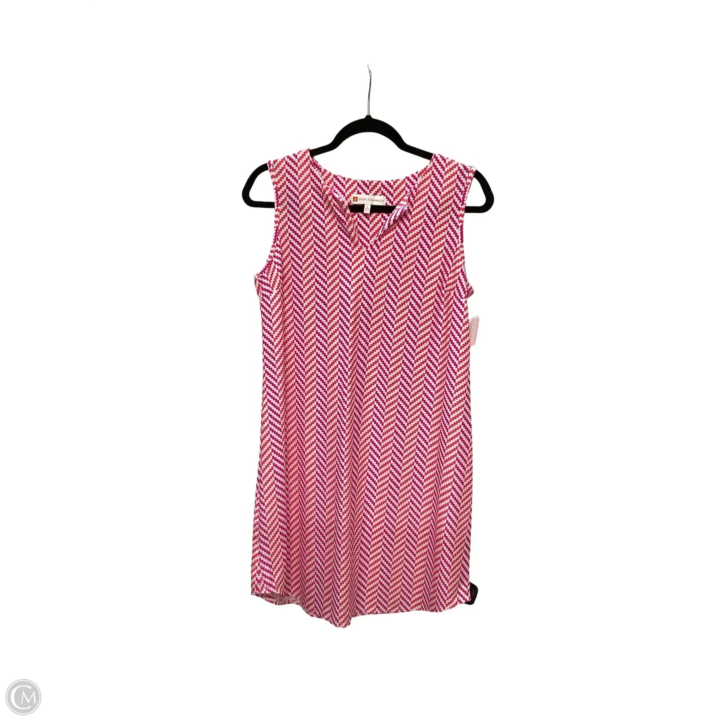 Dress Casual Short By Jude Connally In Pink & White, Size: M