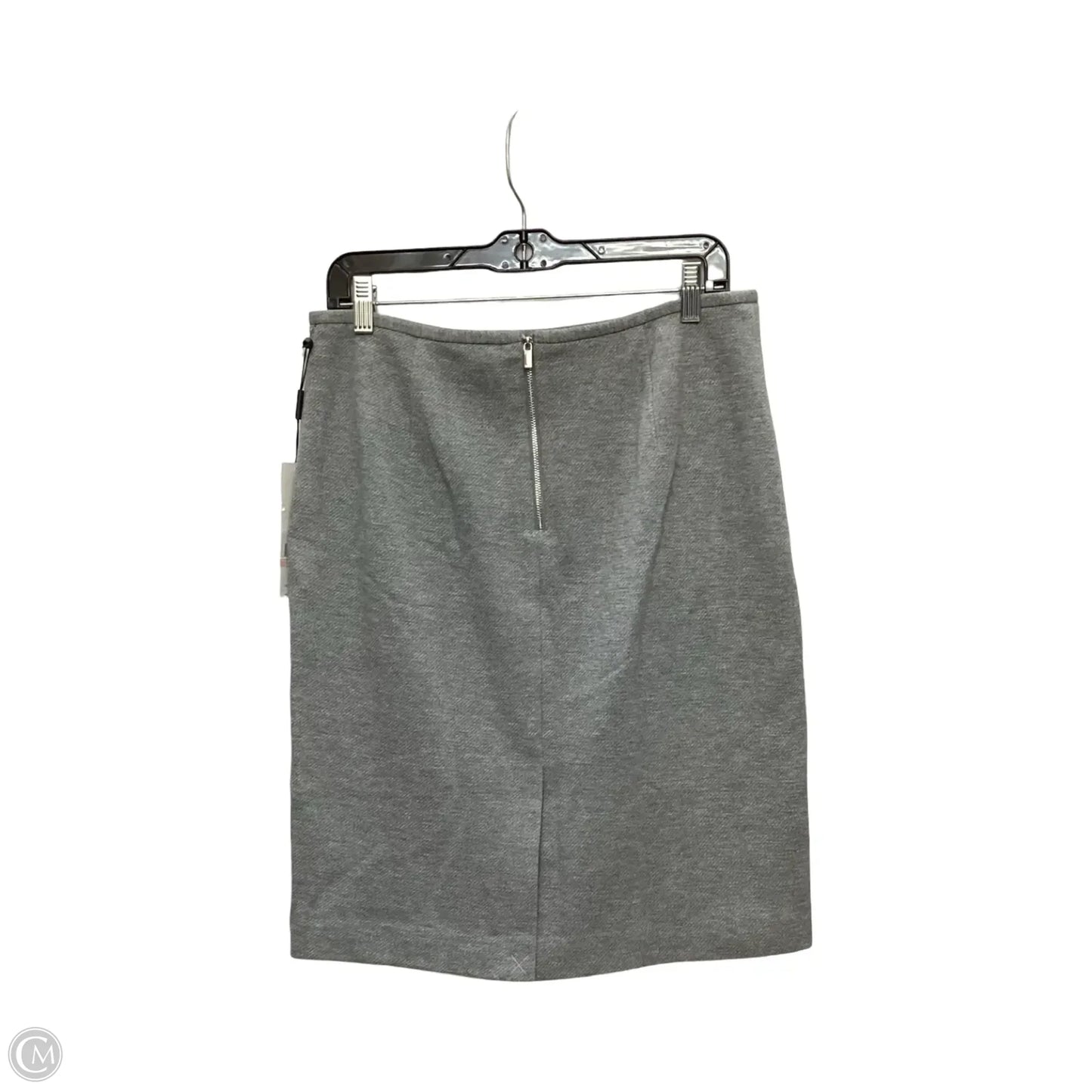 Skirt Midi By Calvin Klein In Grey, Size: 10