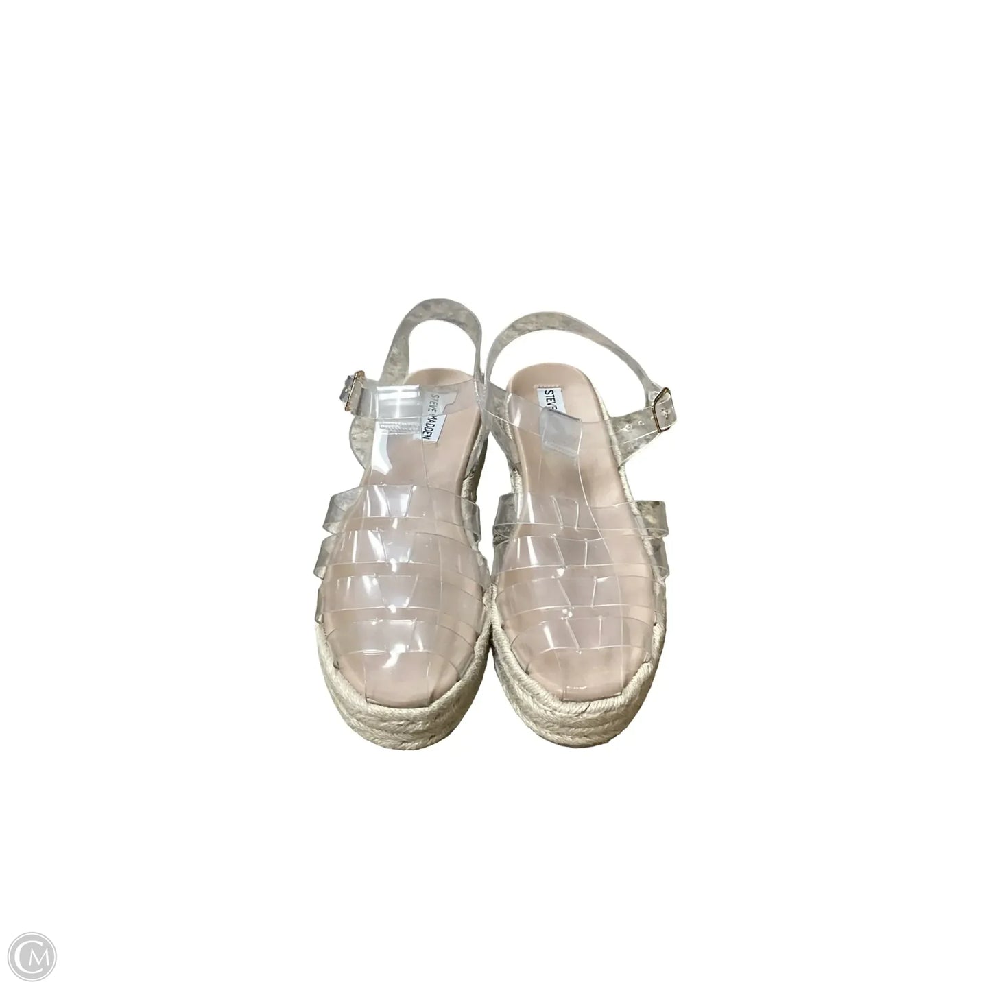 Sandals Heels Platform By Steve Madden In Clear, Size: 10