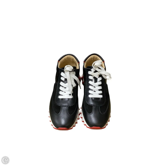 Shoes Luxury Designer By Christian Louboutin In Black & Red, Size: 10