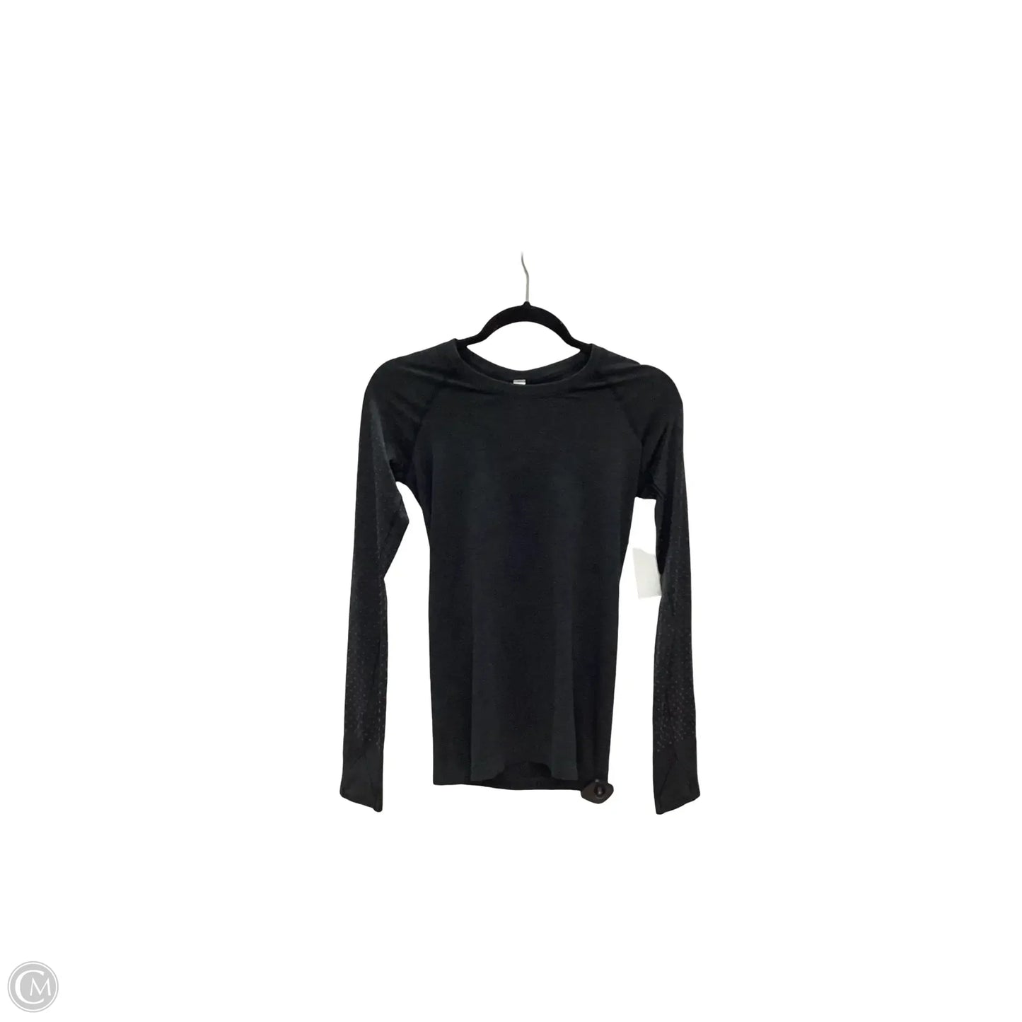 Athletic Top Long Sleeve Collar By Lululemon In Grey, Size: 6