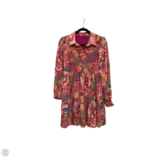 Dress Casual Short By Flying Tomato In Floral Print, Size: M