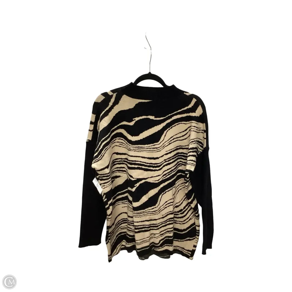 Sweater By Entro In Black & Tan, Size: M