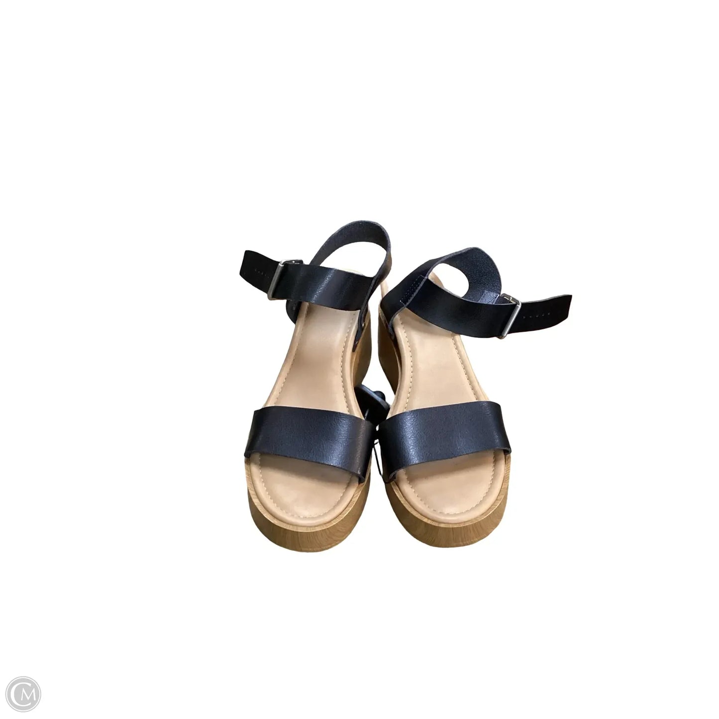 Sandals Heels Wedge By Universal Thread In Black, Size: 10