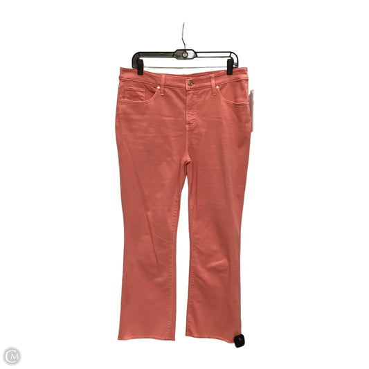 Jeans Cropped By Chicos In Orange Denim, Size: M