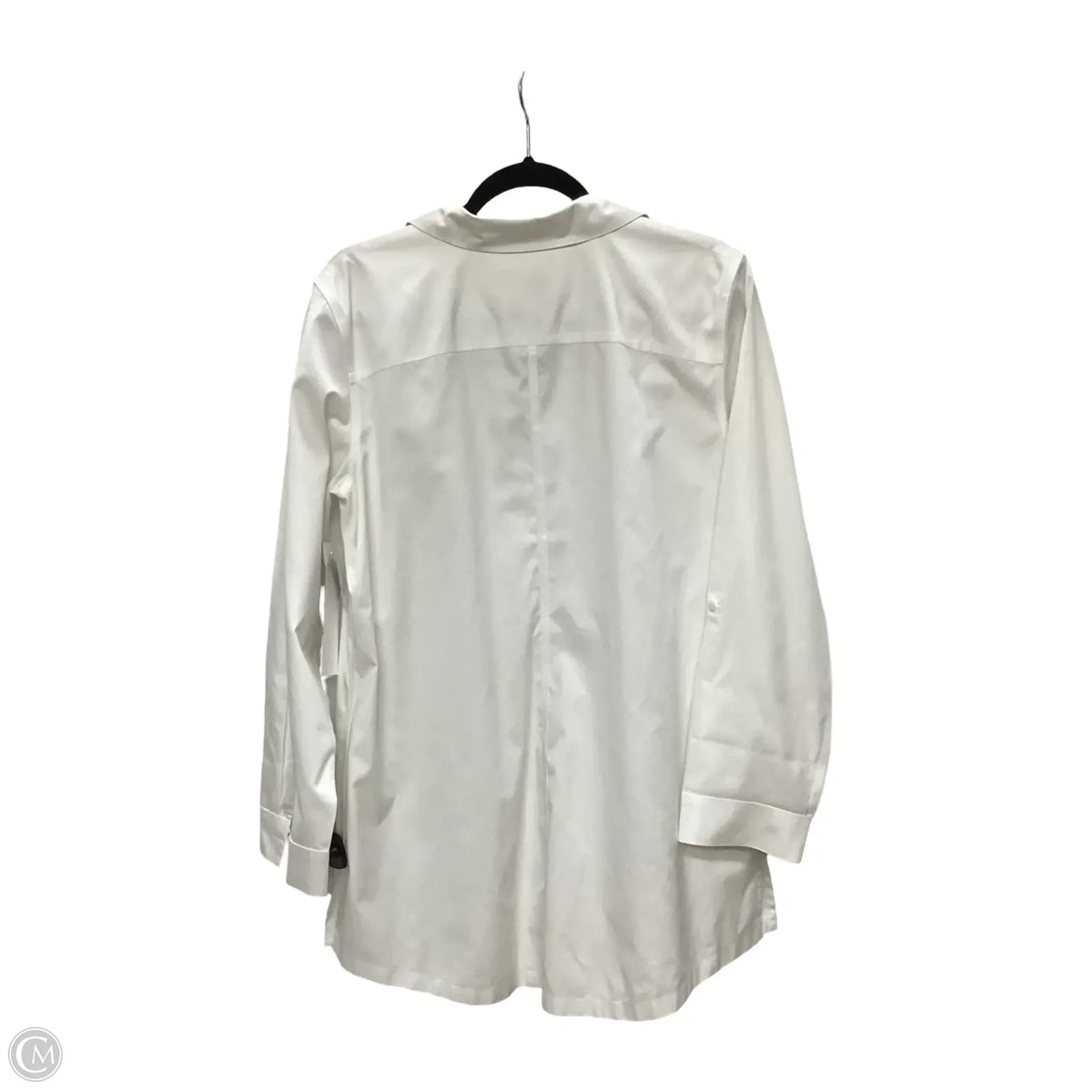 Blouse Long Sleeve By Chicos In White, Size: 2
